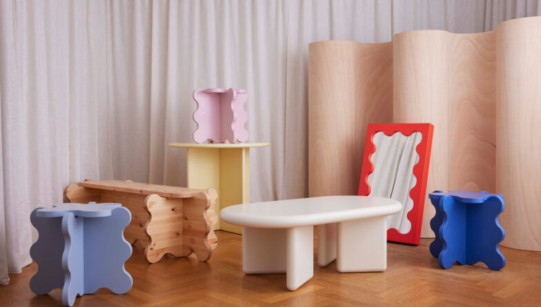 mirror and tables by Gustaf Westman