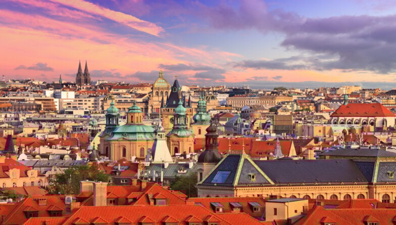 vue panoramique sur la ville de Prague